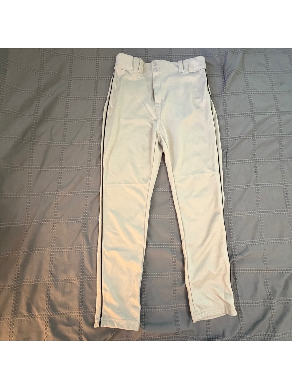 Team Express Adult Large White Baseball Pants with Black Piping